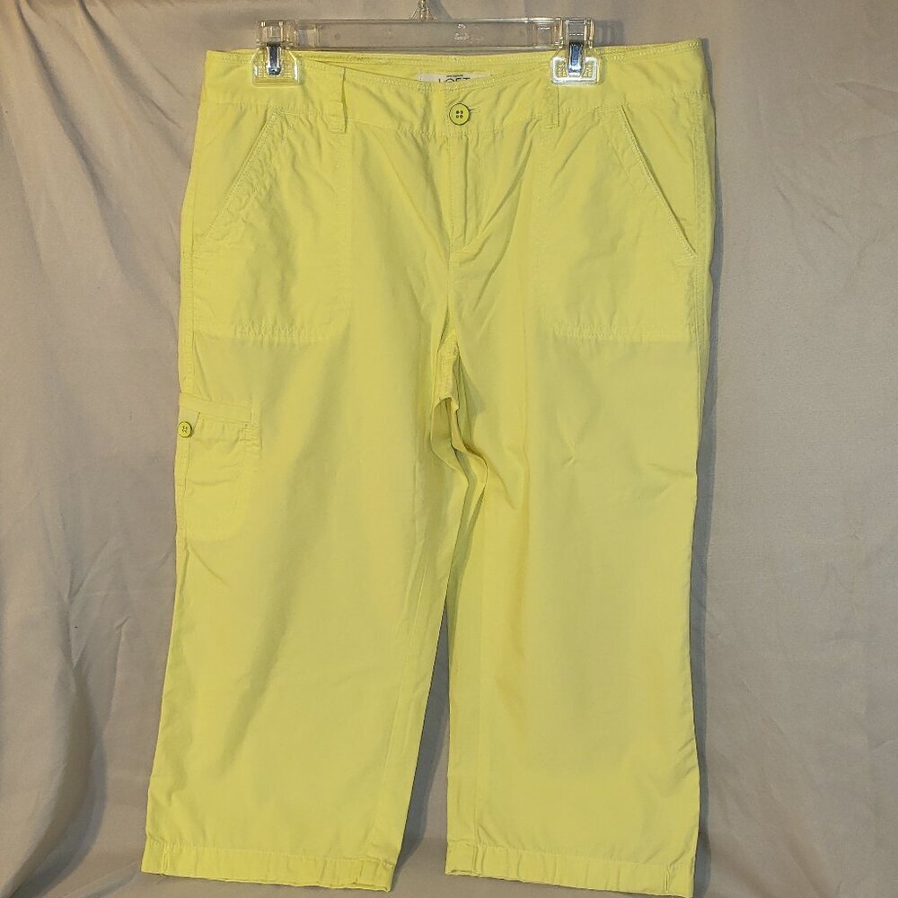 Ann Taylor LOFT Women's Yellow Capri Pants - 10